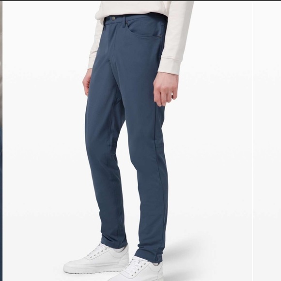 Lululemon Pants Men 28 ABC Pant Slim Warpstreme Blue 30" On the Move DD - Picture 1 of 11